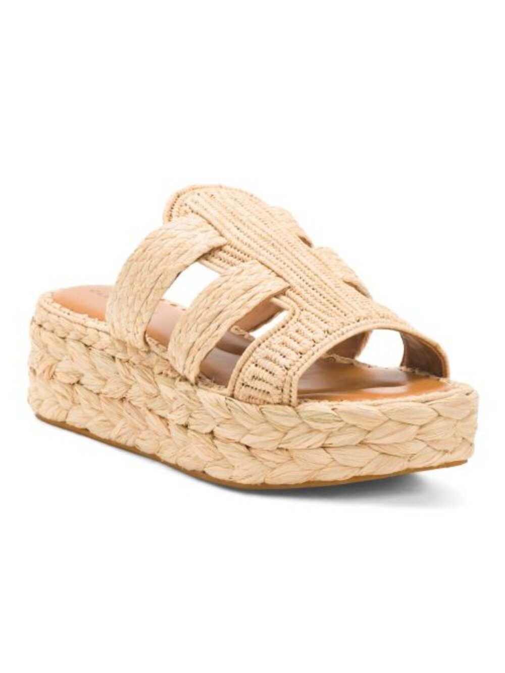 CLERGERIE PARIS Aralia Braided Slide On Platform Sandals